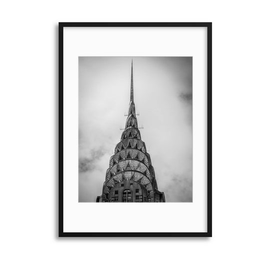 Chrysler Building in Monochrome Framed Print - USTAD HOME