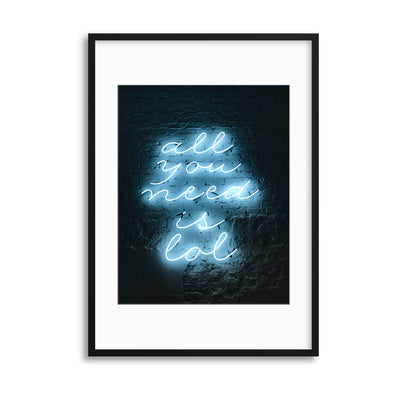 All You Need Is LOL Framed Print - USTAD HOME