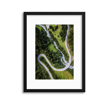 Hairpin Bends Framed Print - USTAD HOME