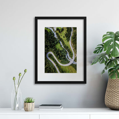 Hairpin Bends Framed Print - USTAD HOME