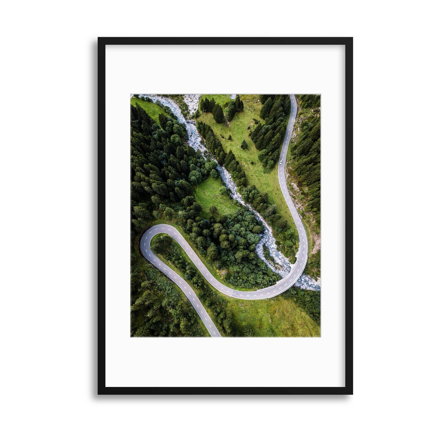 Hairpin Bends Framed Print - USTAD HOME