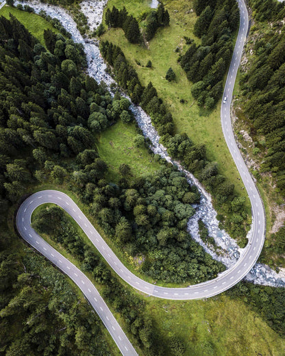 Hairpin Bends Framed Print - USTAD HOME