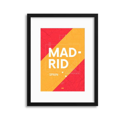 Madrid City Travel Poster Framed Print - USTAD HOME