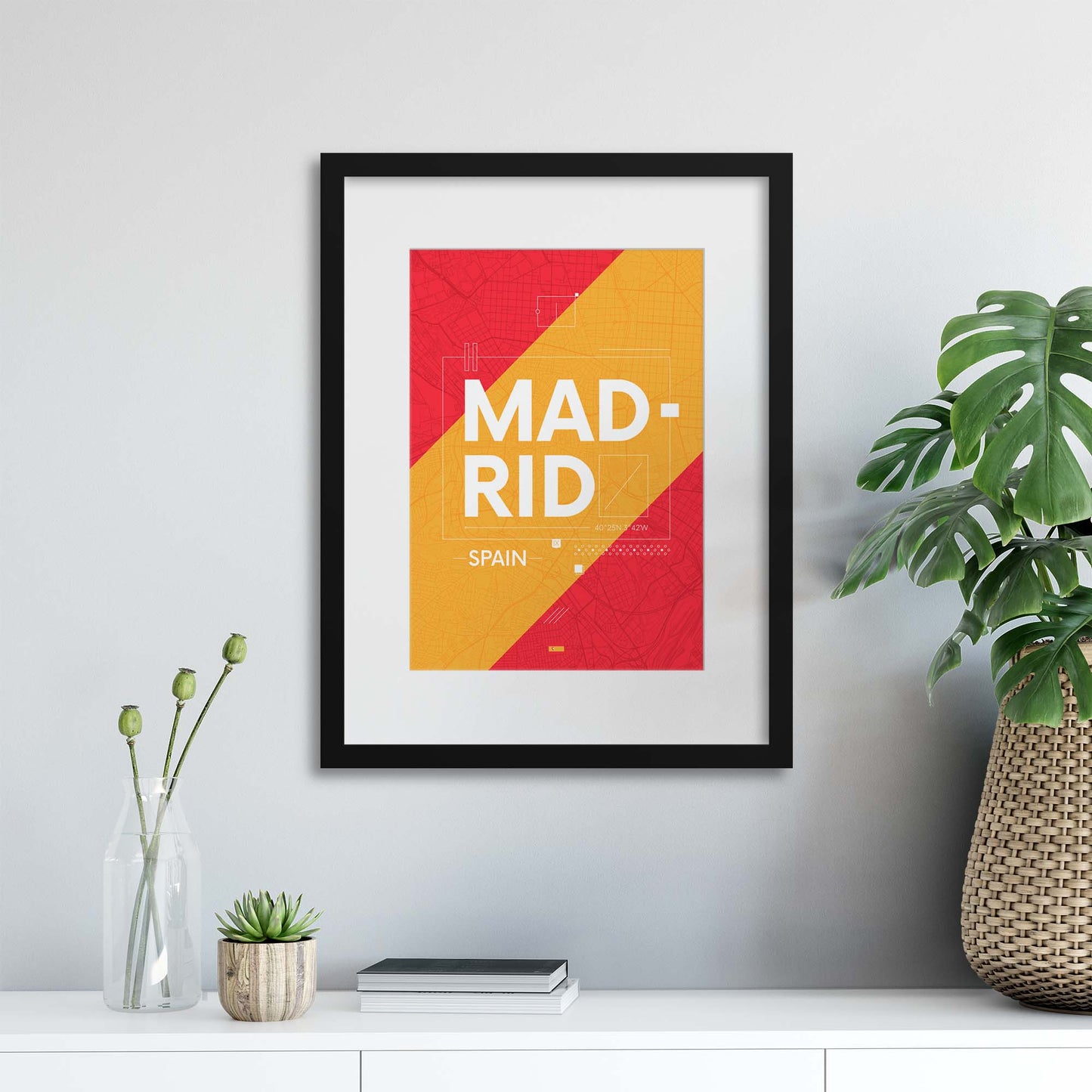 Madrid City Travel Poster Framed Print - USTAD HOME