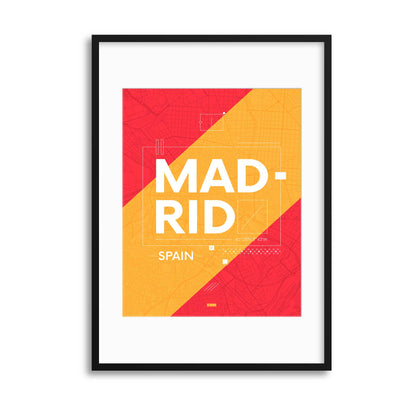 Madrid City Travel Poster Framed Print - USTAD HOME