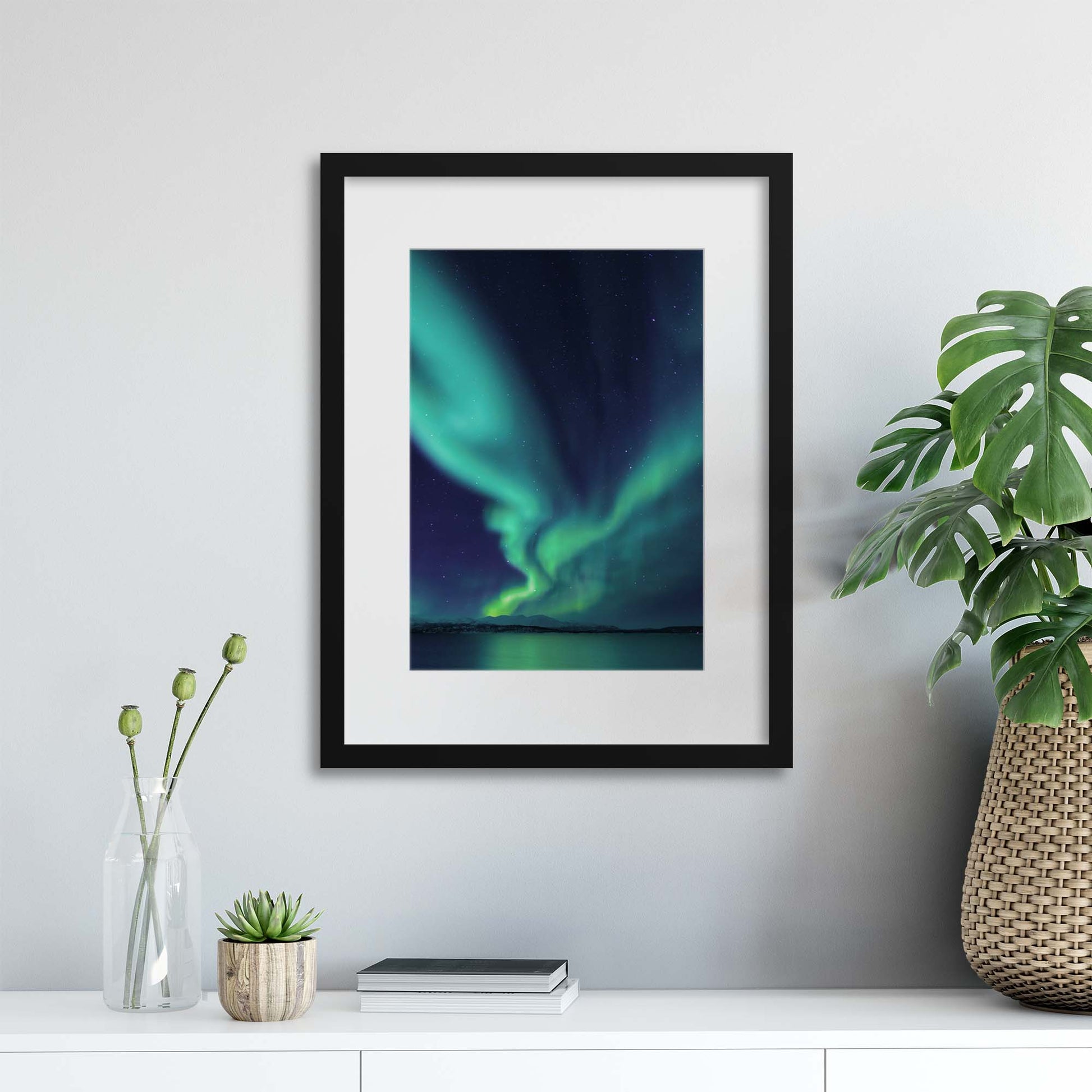 Aurora Lights Framed Print - USTAD HOME