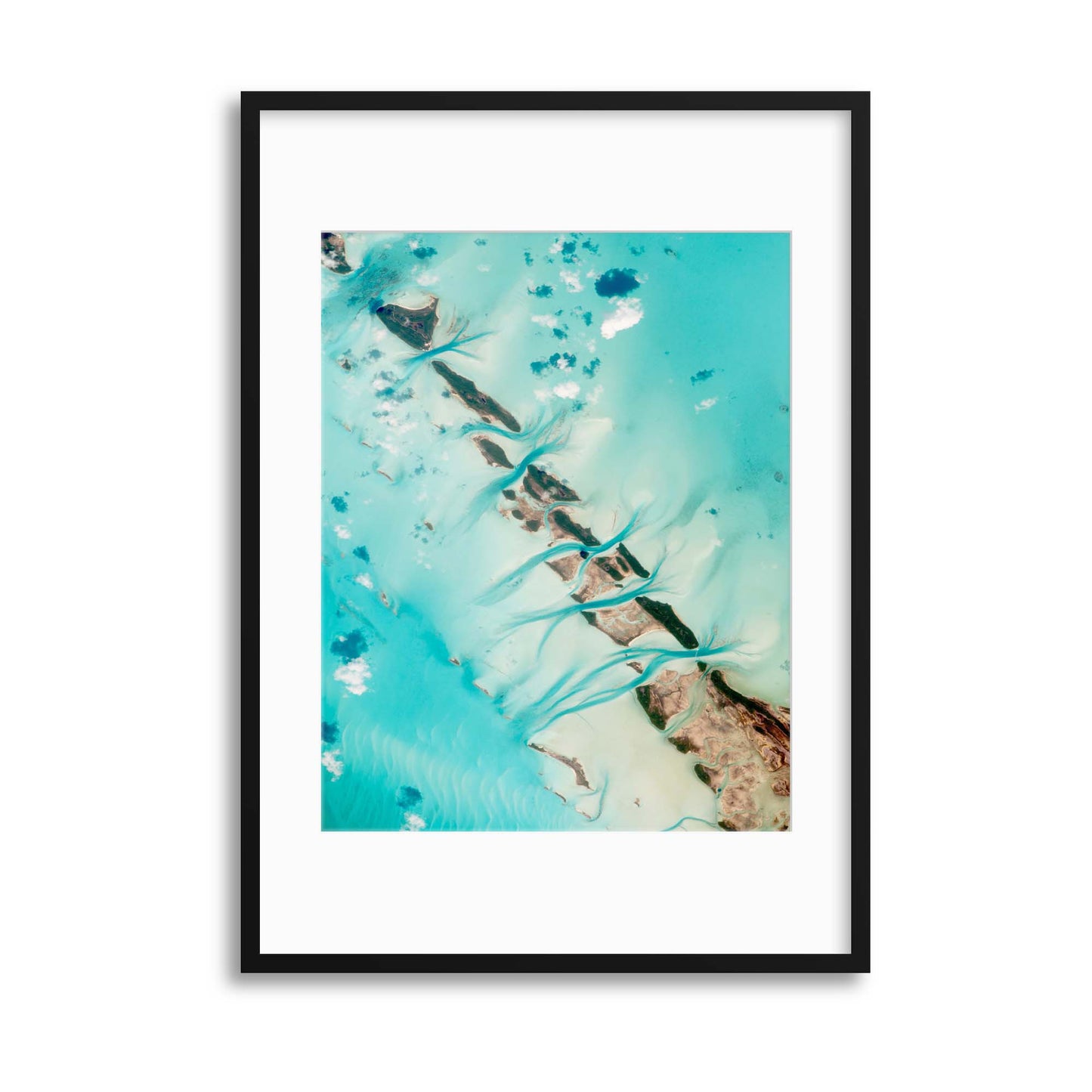 Turquoise Currents Framed Print - USTAD HOME