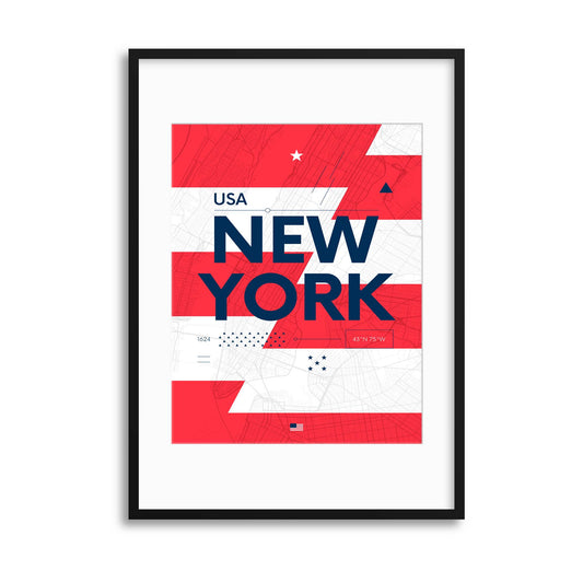 New York Travel Poster Framed Print - USTAD HOME