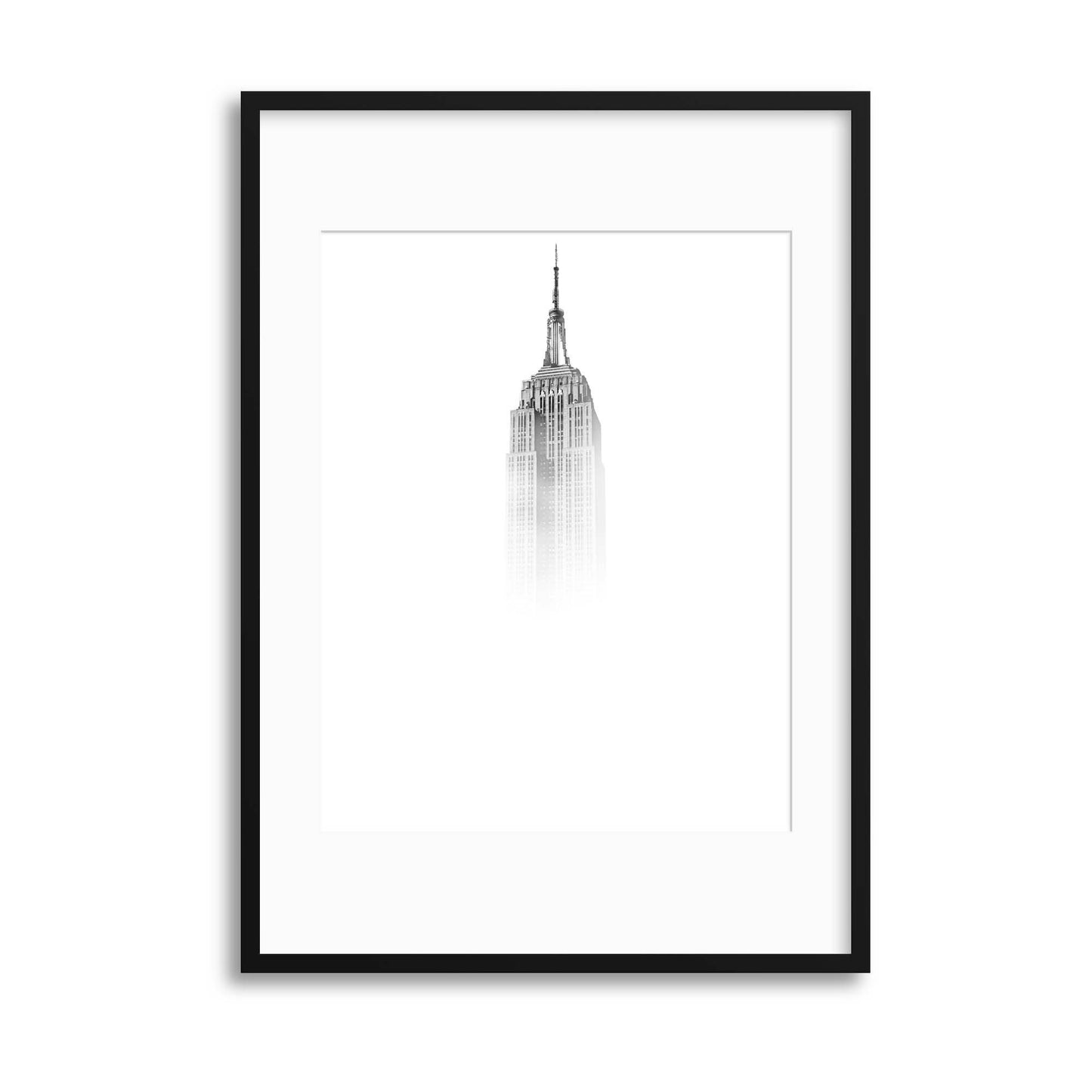 Empire State in the Mist Framed Print - USTAD HOME