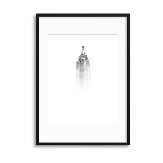 Empire State in the Mist Framed Print - USTAD HOME