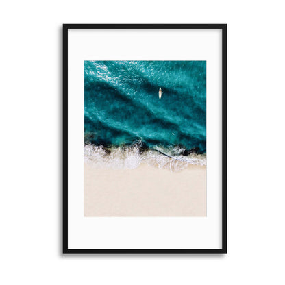 Lone Surfer Framed Print - USTAD HOME