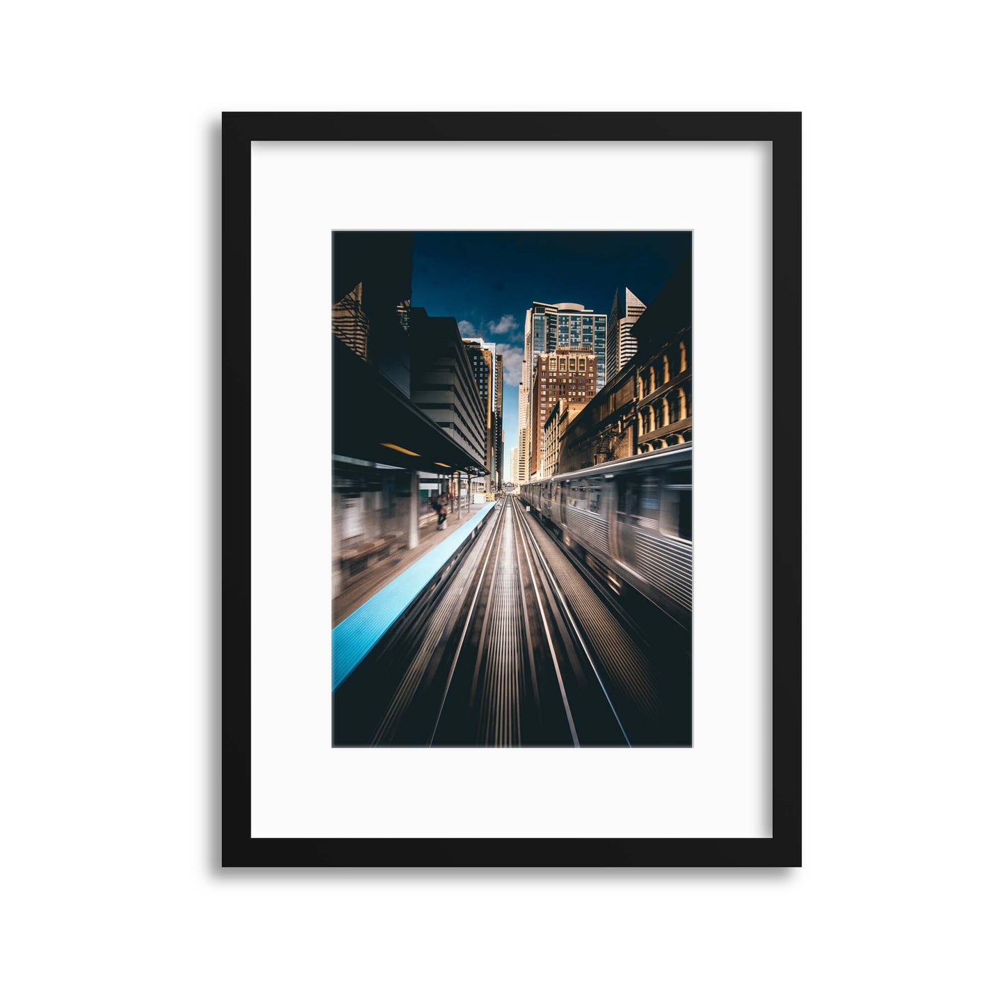 Timelapse Tracks Framed Print - USTAD HOME