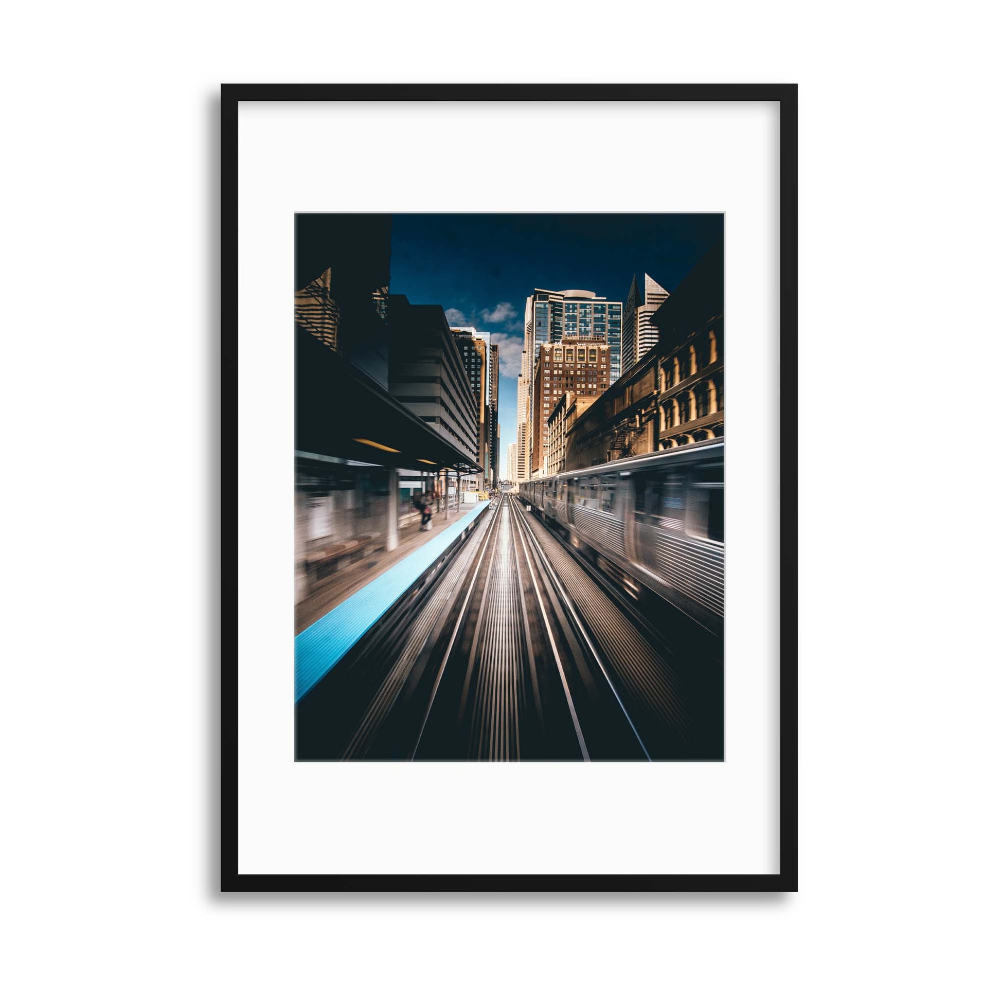 Timelapse Tracks Framed Print - USTAD HOME