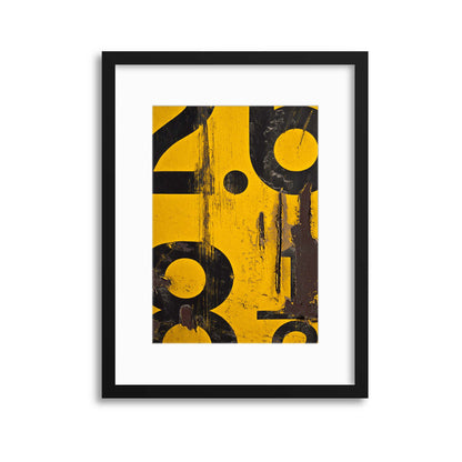 Industrial Textures I, Yellow and Black Framed Print - USTAD HOME