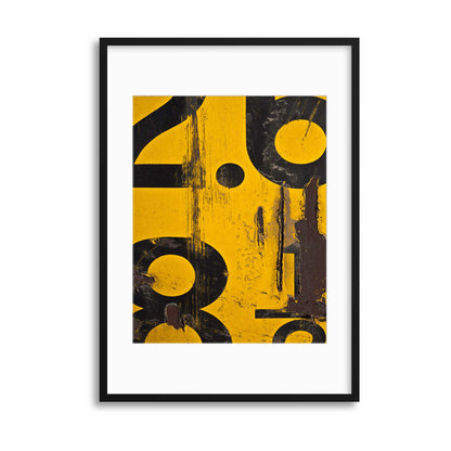 Industrial Textures I, Yellow and Black Framed Print - USTAD HOME