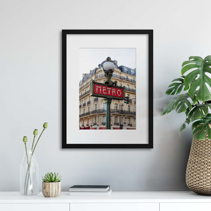 Paris Metro Framed Print - USTAD HOME