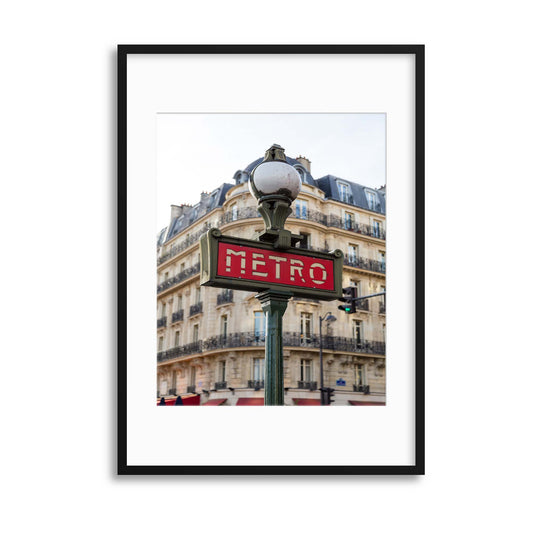 Paris Metro Framed Print - USTAD HOME