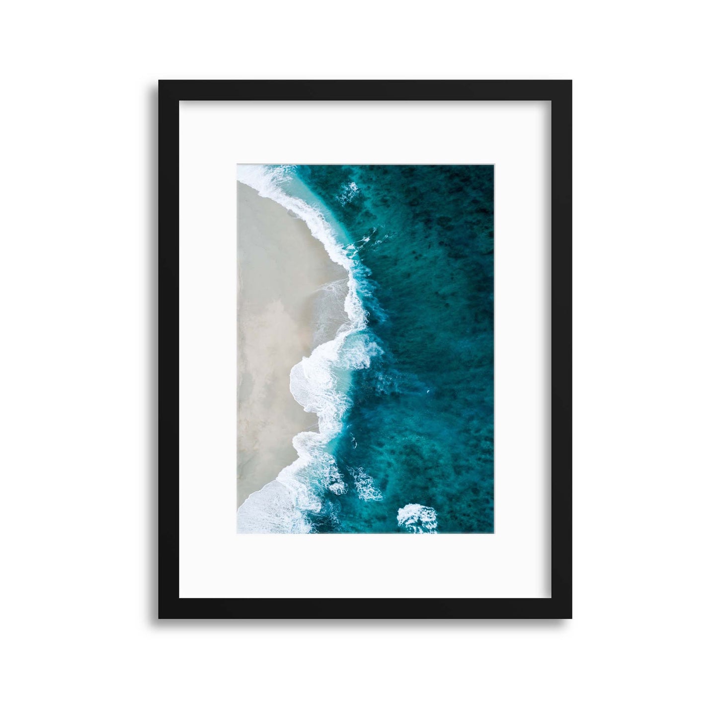 Deep Turquoise Shores Framed Print - USTAD HOME
