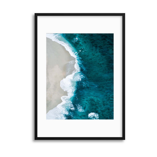 Deep Turquoise Shores Framed Print - USTAD HOME