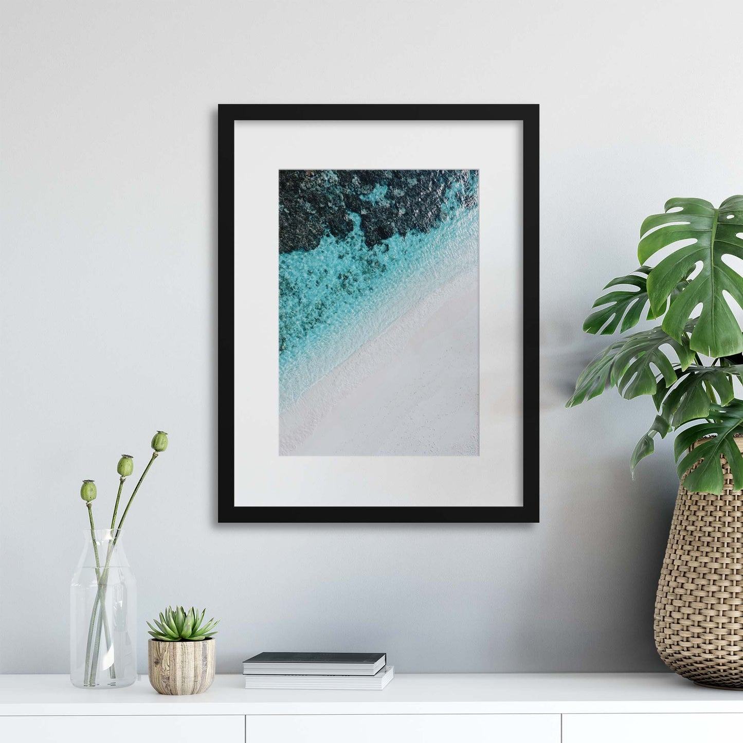 Aerial Coastal Colours I Framed Print - USTAD HOME