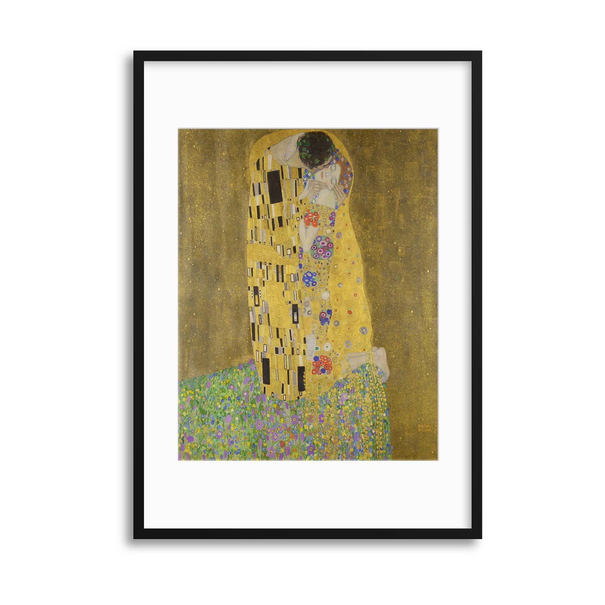 Gustav Klimt &quot;The Kiss&quot; Framed Print - USTAD HOME