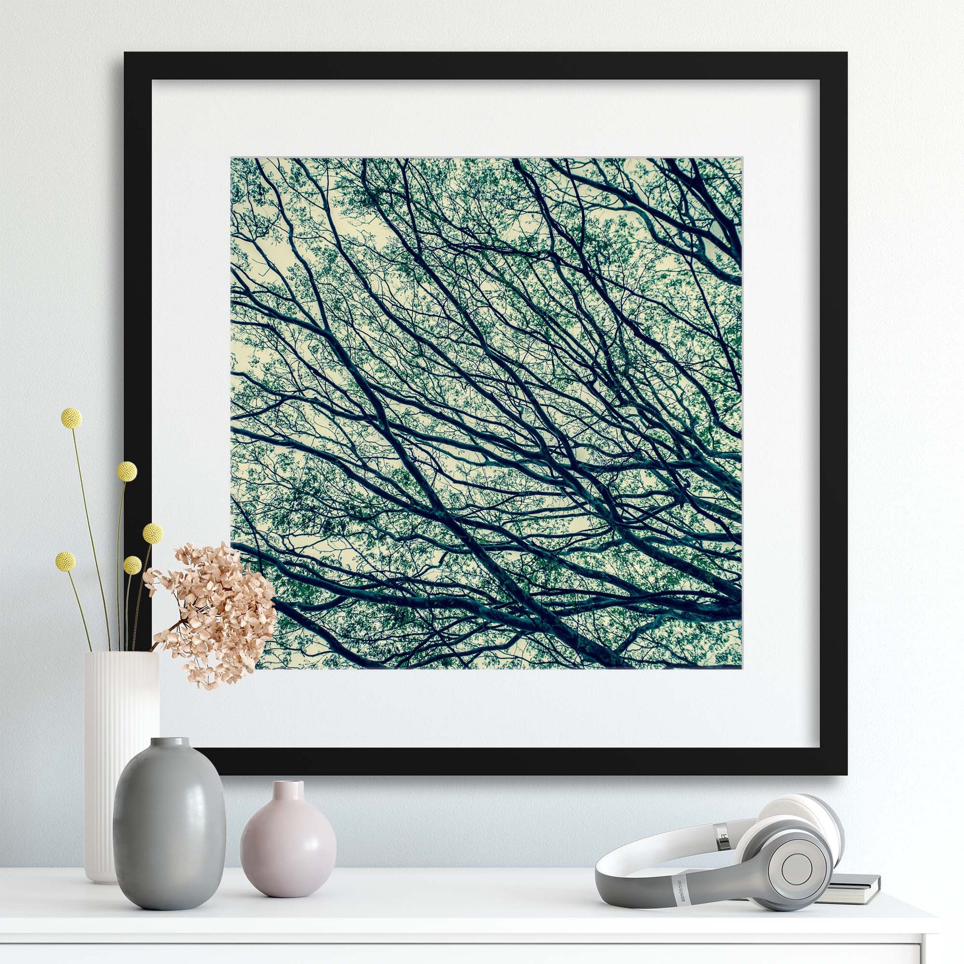 Through the Branches Framed Print - USTAD HOME