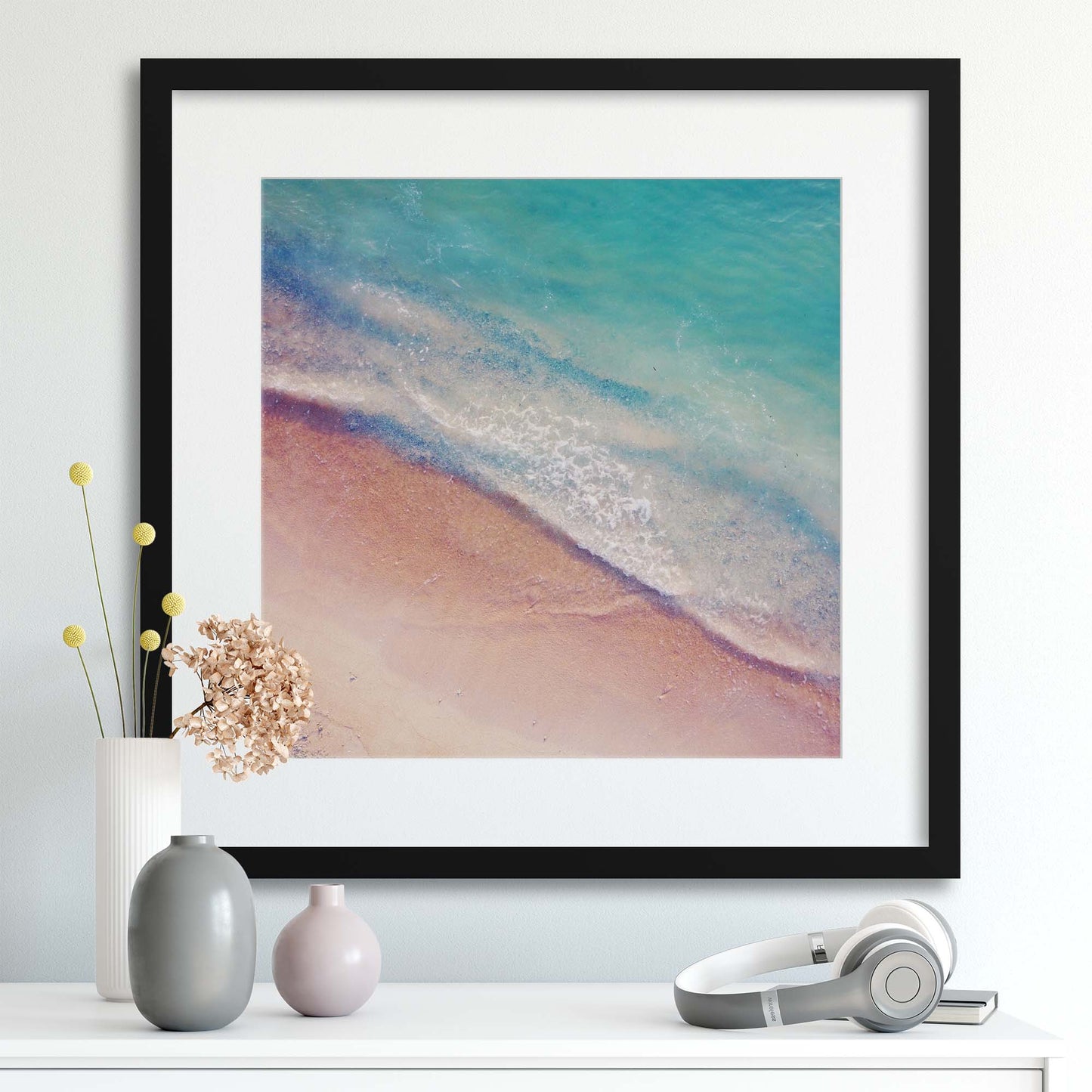 Beach Layers Framed Print - USTAD HOME