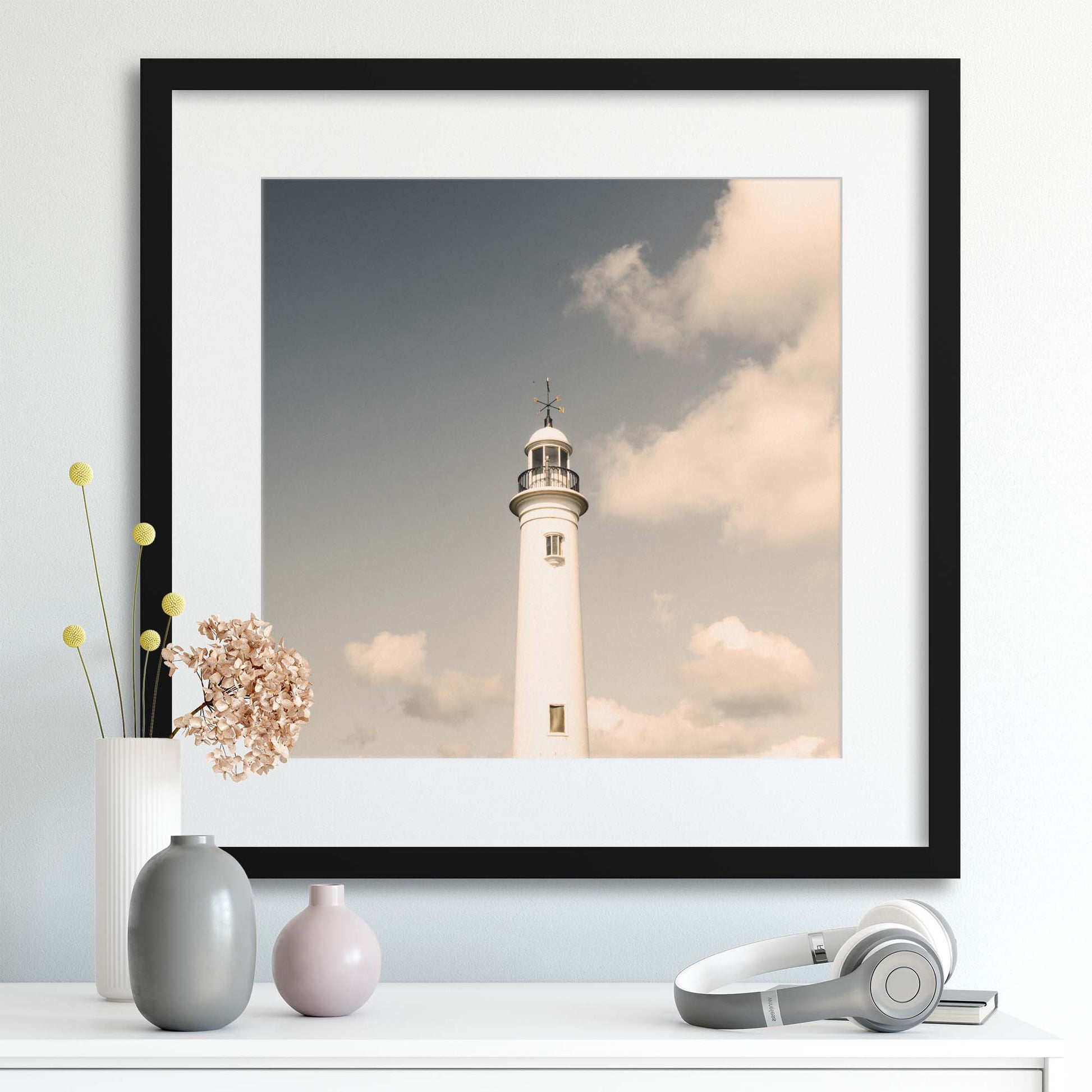 Summer Lighthouse Framed Print - USTAD HOME