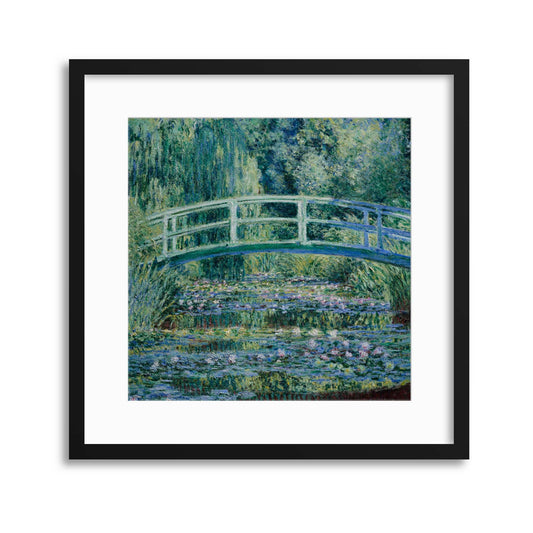 Monet, &quot;Water Lilies and Japanese Bridge&quot; Framed Print - USTAD HOME