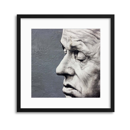 Wall Face in Monochrome Framed Print - USTAD HOME