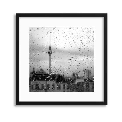 Berlin Drizzle Framed Print - USTAD HOME