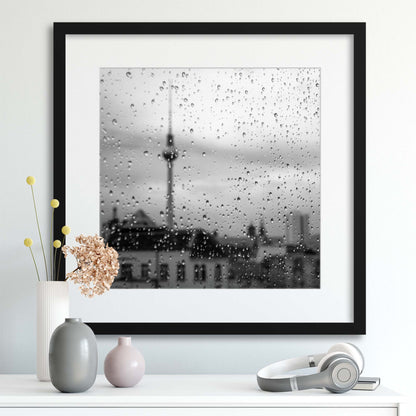 Berlin Drizzle Framed Print - USTAD HOME