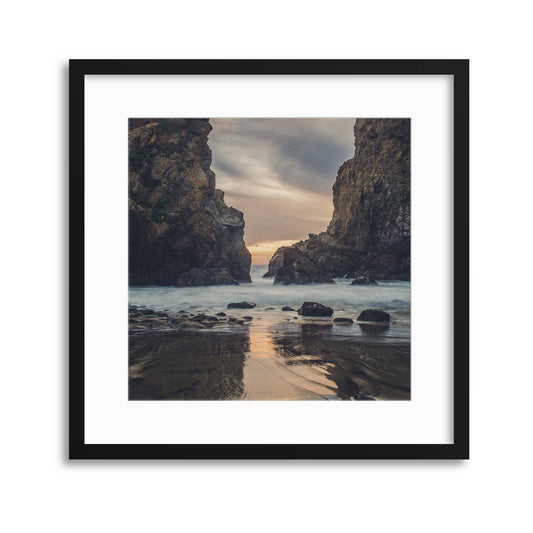 Glimpse through the Rocks Framed Print - USTAD HOME