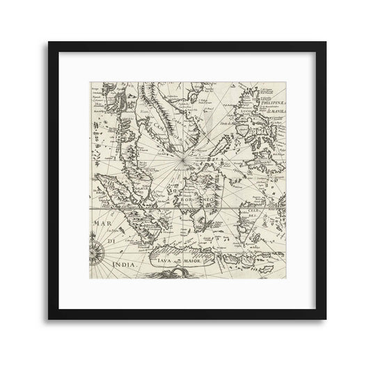 Vintage Map South East Asia Rijks Museum Framed Print - USTAD HOME