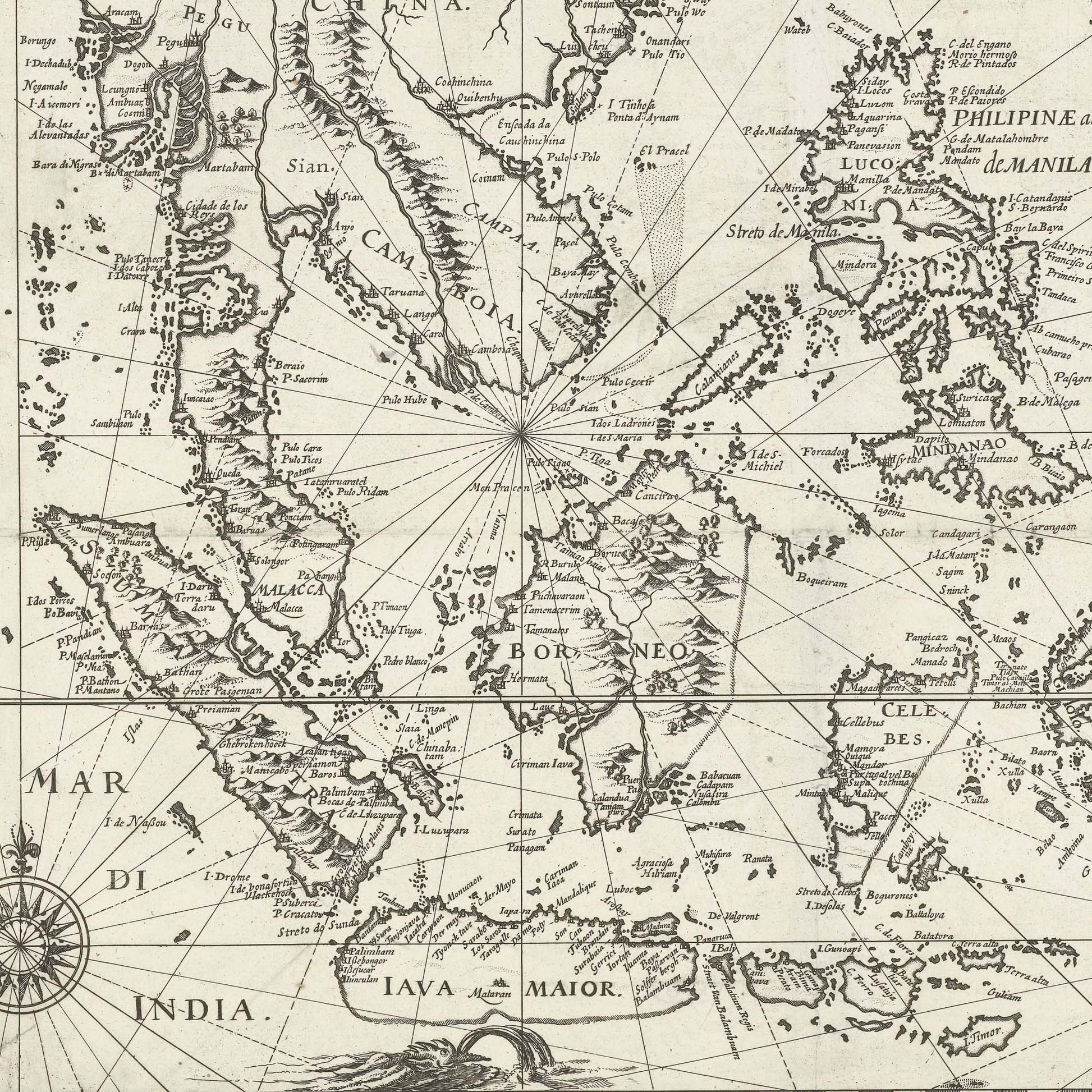 Vintage Map South East Asia Rijks Museum Framed Print - USTAD HOME