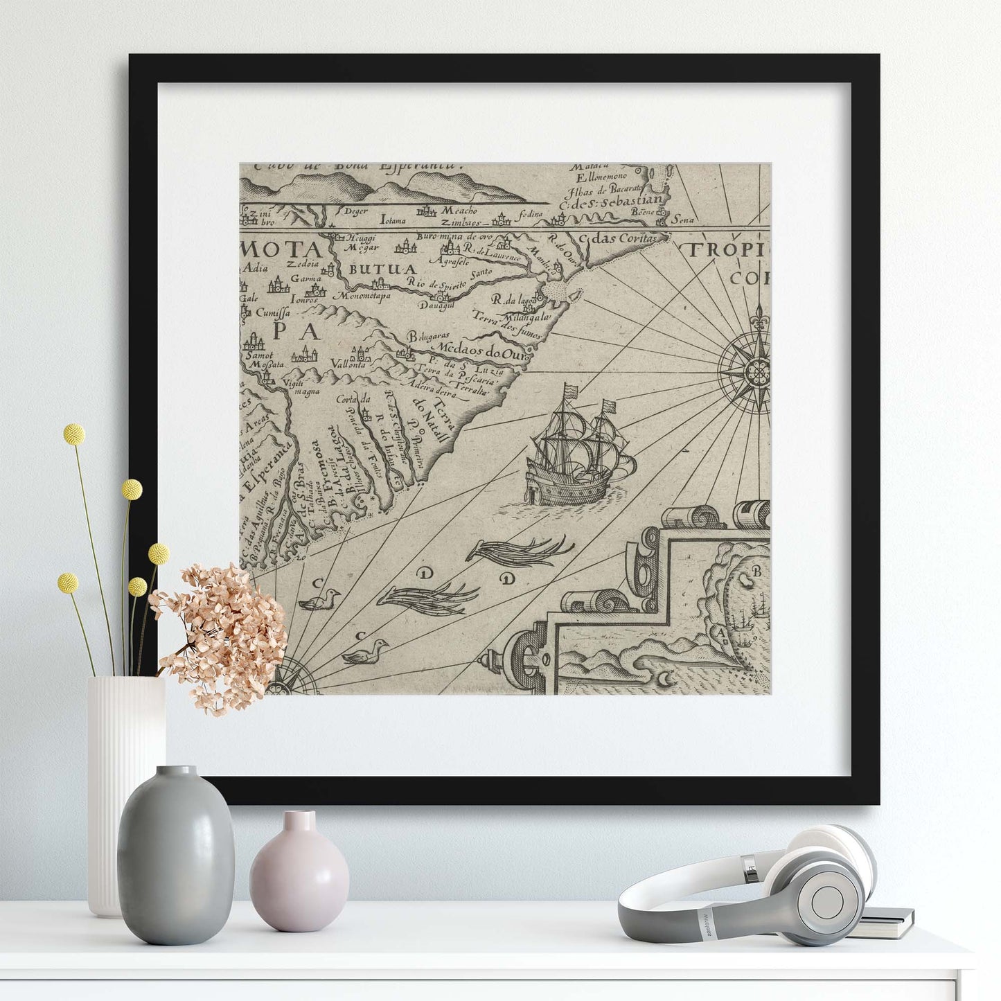 Vintage Map I Rijks Museum Framed Print - USTAD HOME