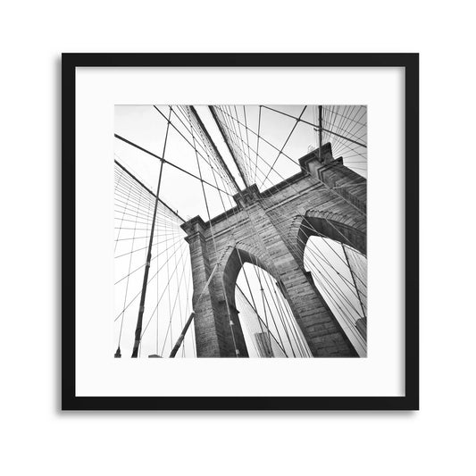 Brooklyn Bridge New York Noir Framed Print - USTAD HOME