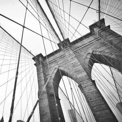 Brooklyn Bridge New York Noir Framed Print - USTAD HOME