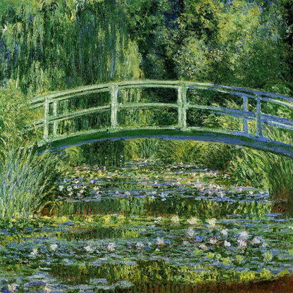 Claude Monet, &quot;Water Lilies and Japanese Bridge&quot; Framed Print - USTAD HOME