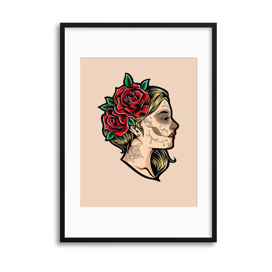 La Femme Tattoo Framed Print - USTAD HOME