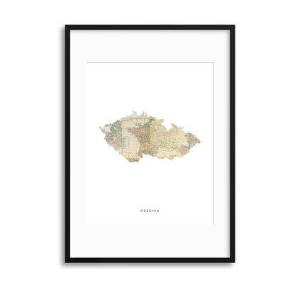 Map Countries: Czechia Framed Print - USTAD HOME