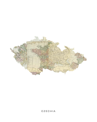 Map Countries: Czechia Framed Print - USTAD HOME