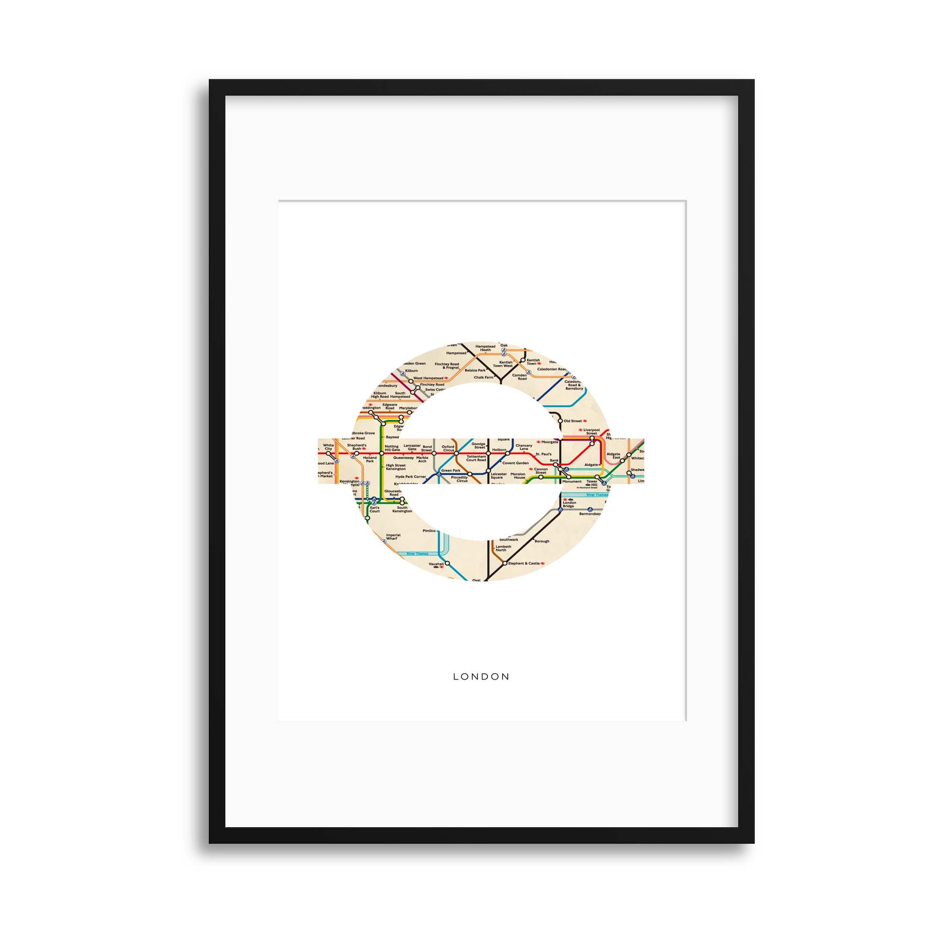 Map Forms: London Underground Framed Print - USTAD HOME