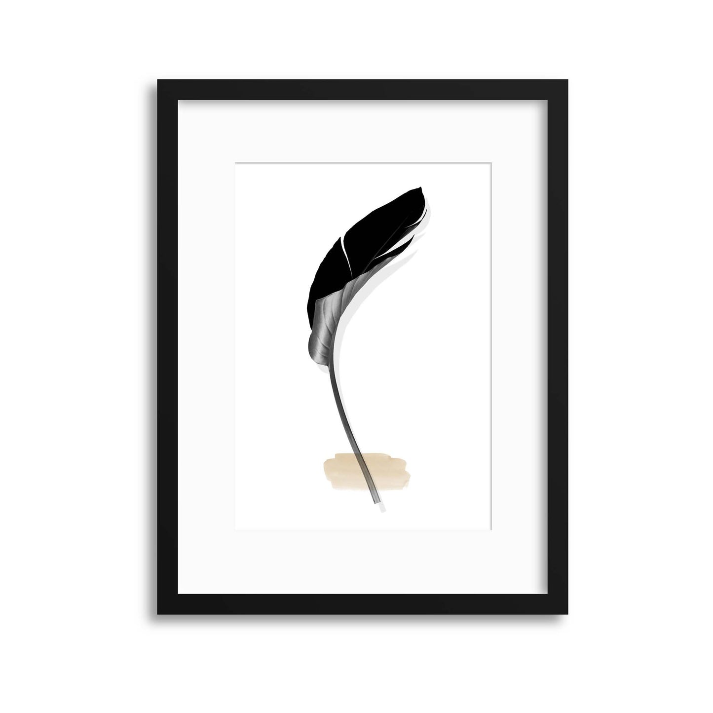 Tropical Leaves in Noir IV Framed Print - USTAD HOME