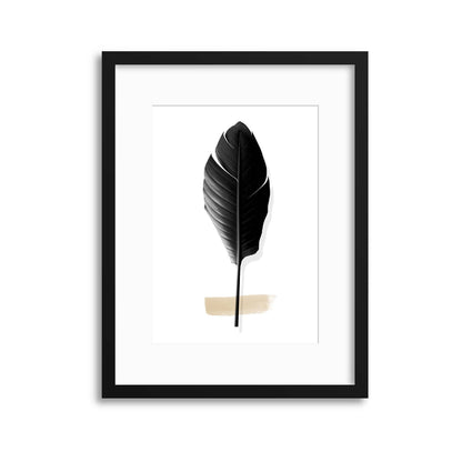 Tropical Leaves in Noir III Framed Print - USTAD HOME