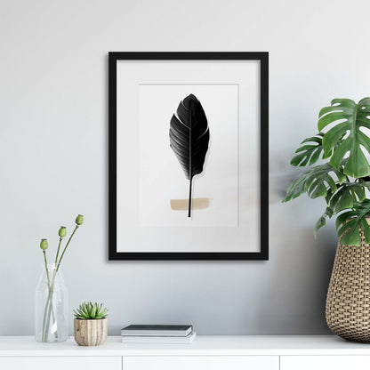 Tropical Leaves in Noir III Framed Print - USTAD HOME