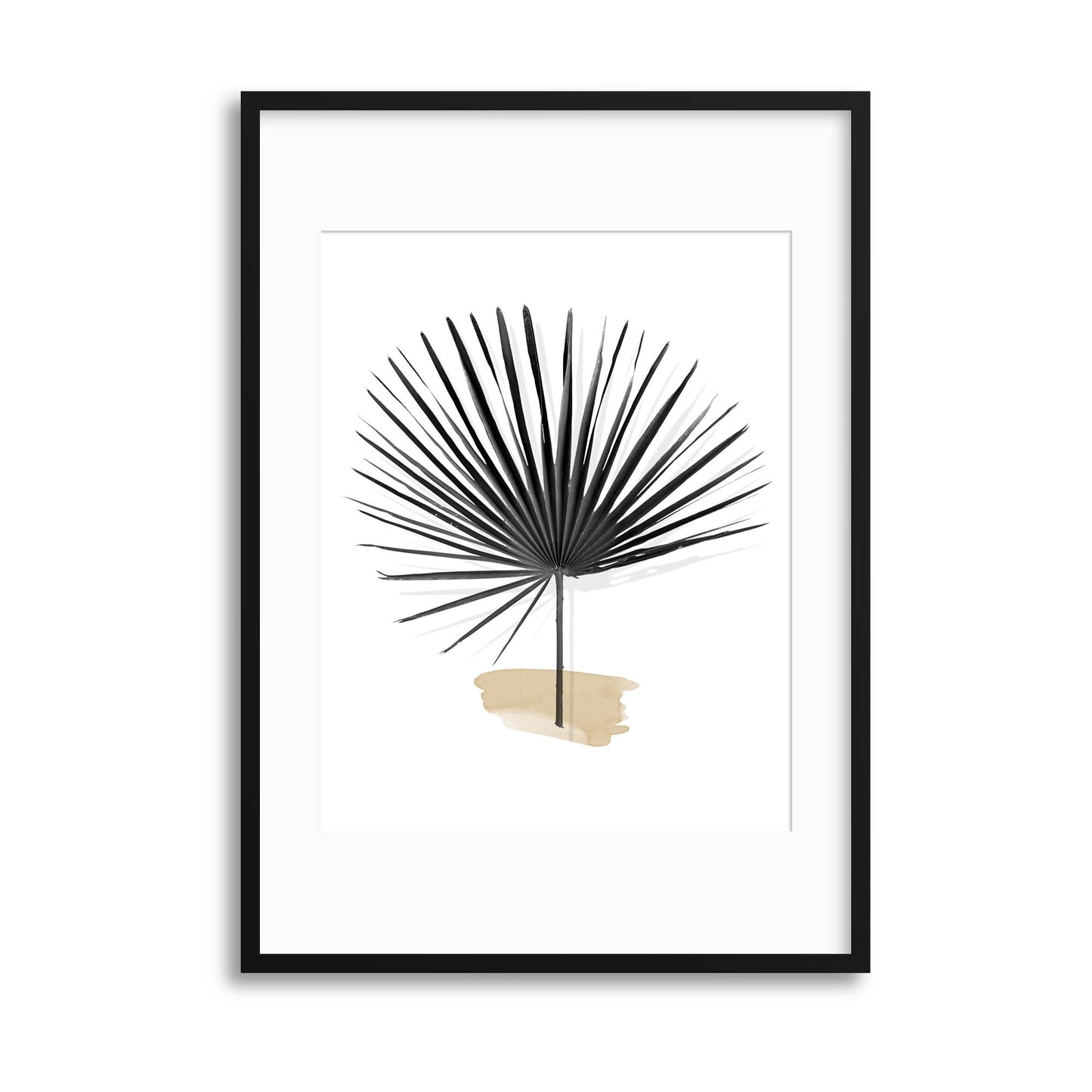 Tropical Leaves in Noir II Framed Print - USTAD HOME