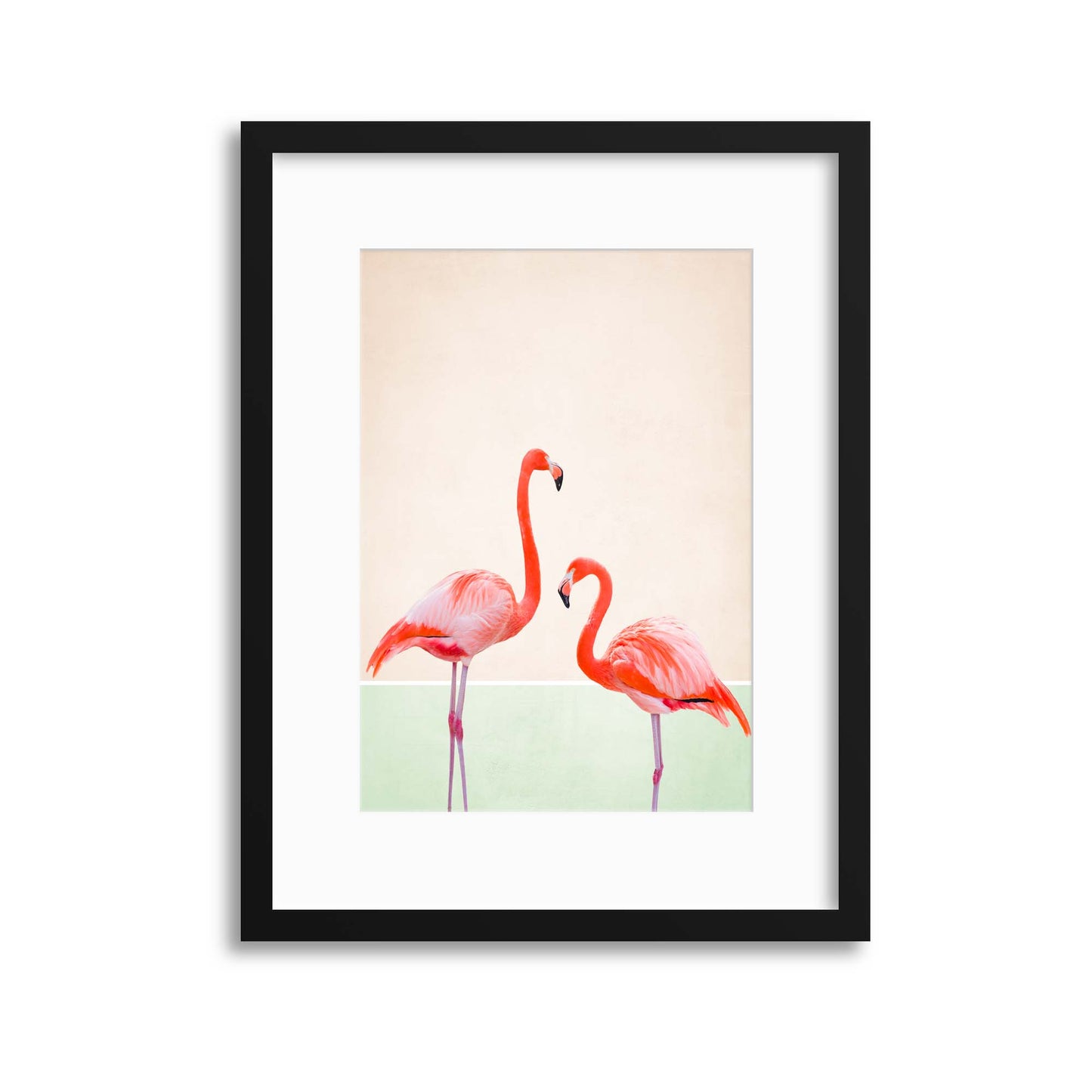 Flamingo Modern II Framed Print - USTAD HOME