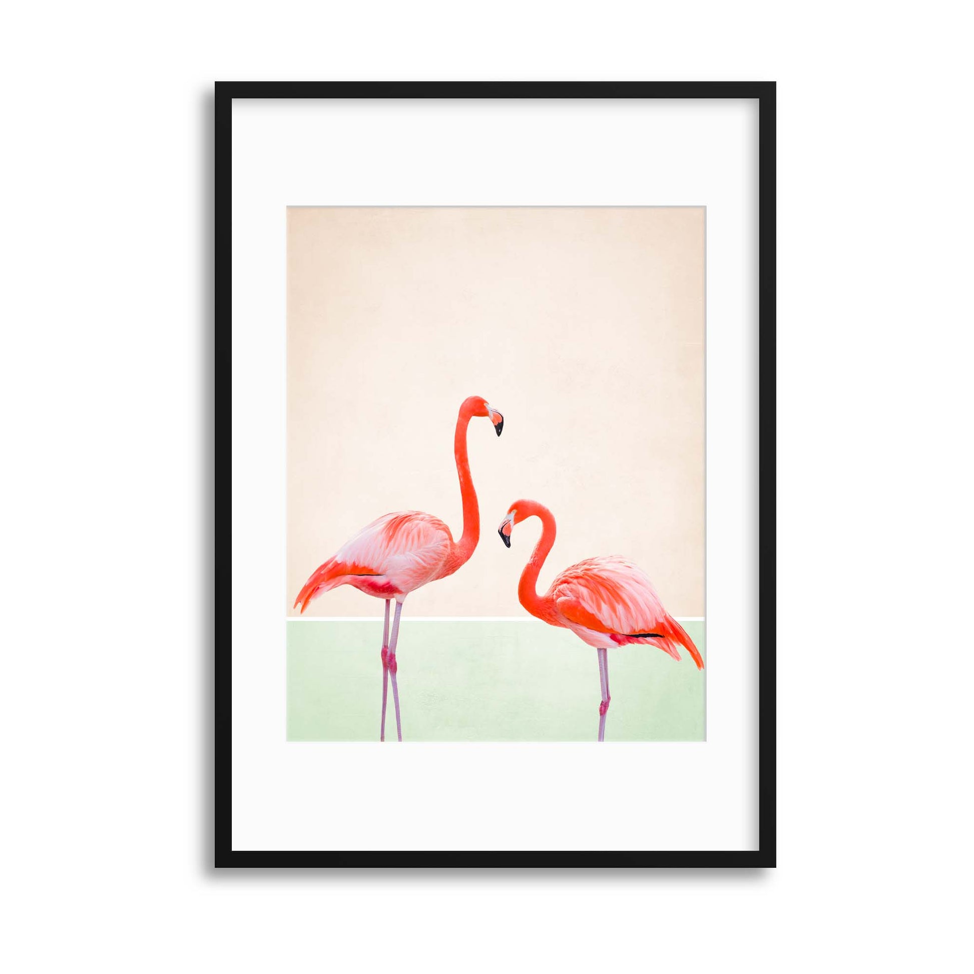 Flamingo Modern II Framed Print - USTAD HOME