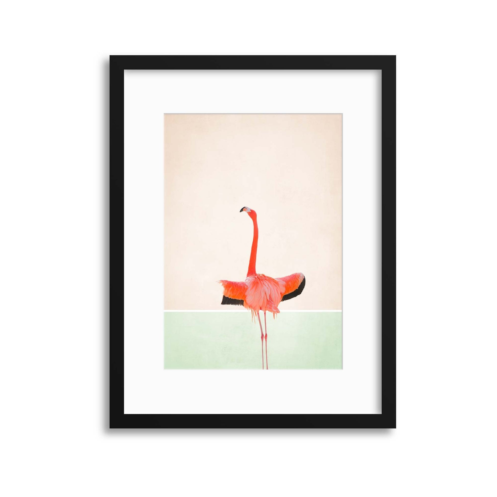 Flamingo Modern I Framed Print - USTAD HOME